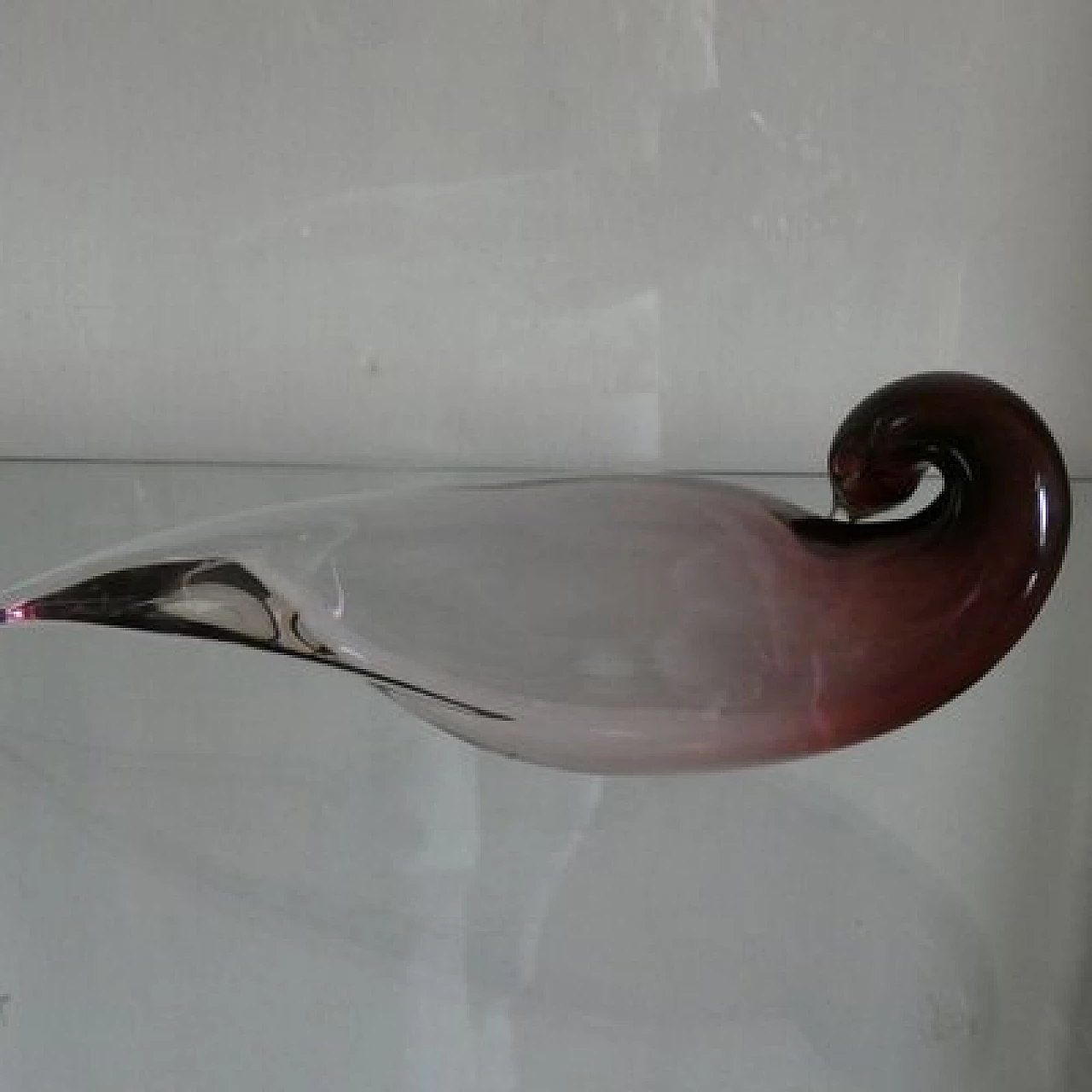 Statuette of a bird in Murano glass by Alfredo Barbini, 1970s 1