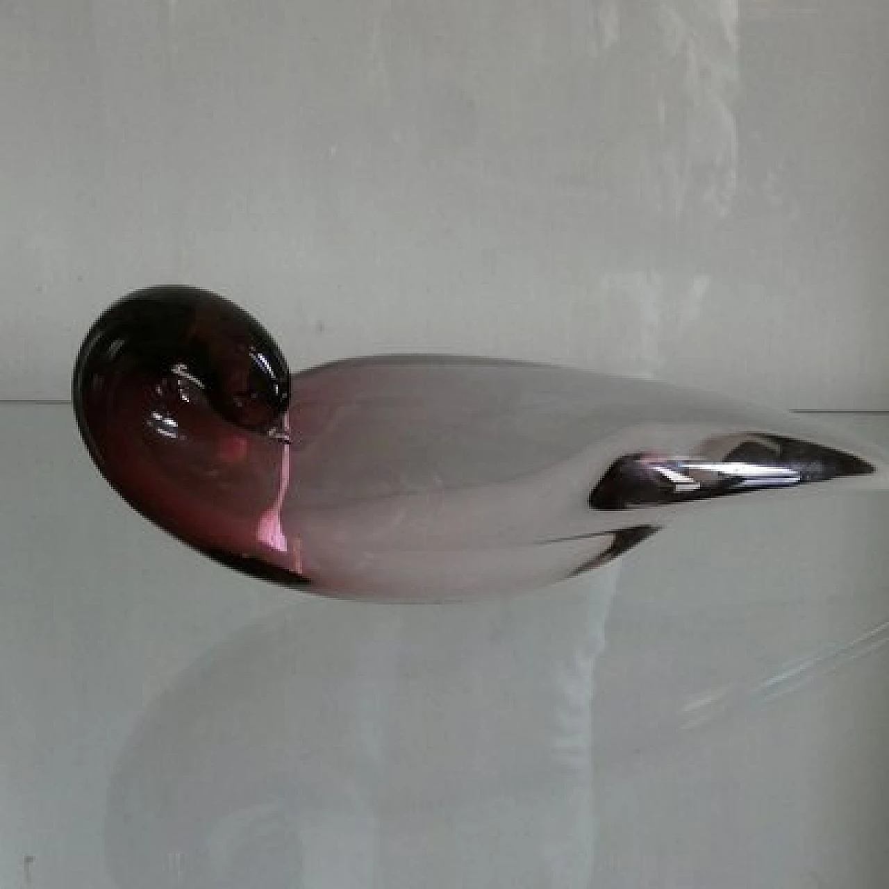 Statuette of a bird in Murano glass by Alfredo Barbini, 1970s 2