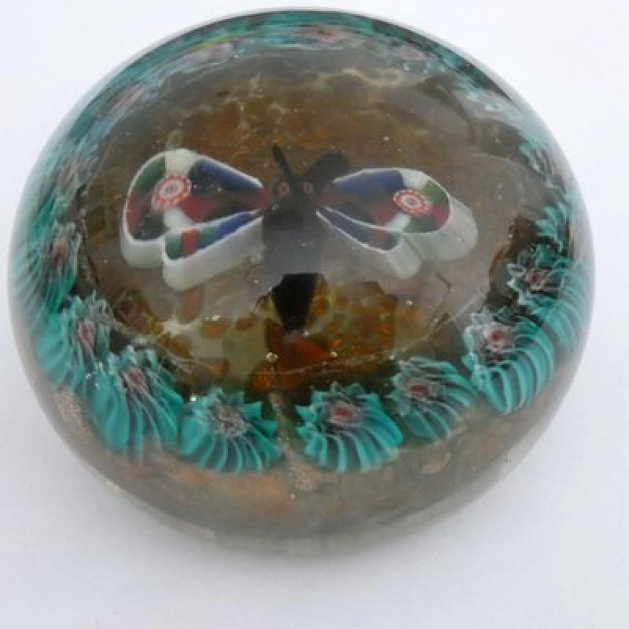 Fermacarte in vetro di Murano con farfalla attribuito ai Fratelli Toso, anni '20 4