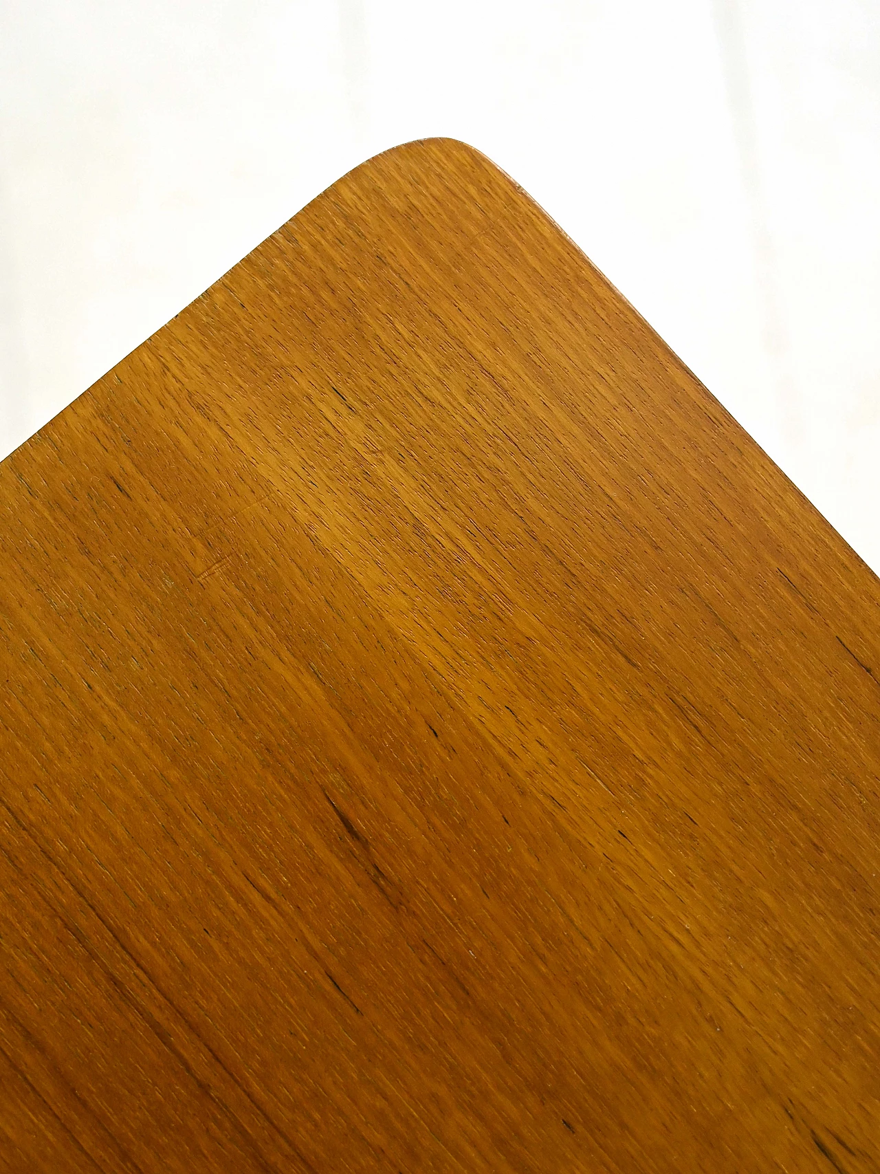 Swedish teak chest of drawers with birch handles and legs, 1960s 5