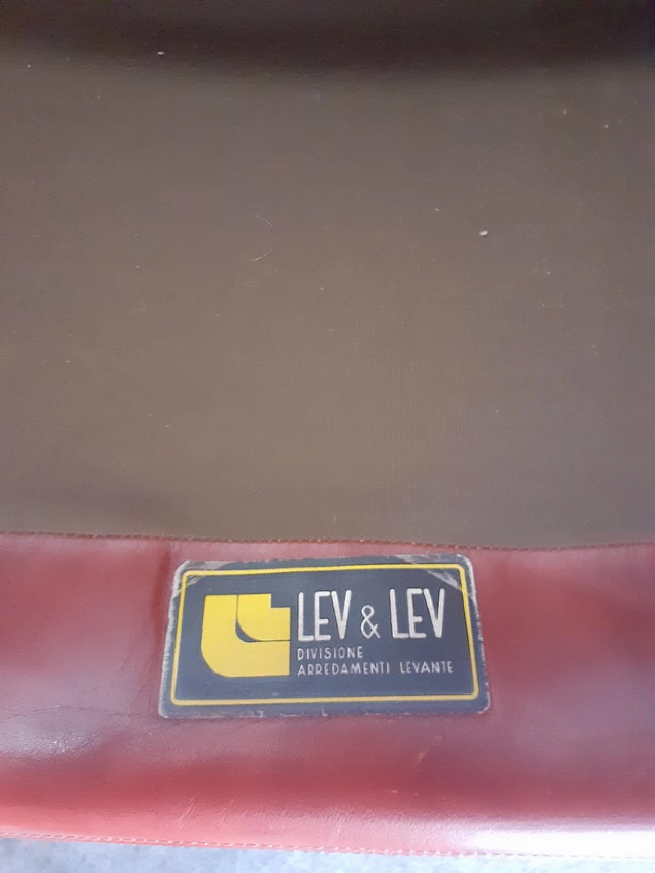 Divano in pelle di Lev & Lev, anni '70 11