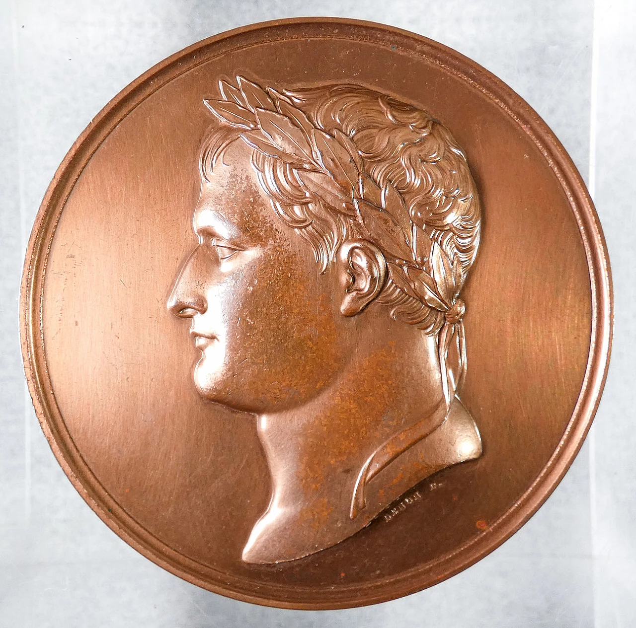 Bronze medal Napoleon Bonaparte: baptism of the King of Rome 1811 by Jean-Bertrand Andrieu 1