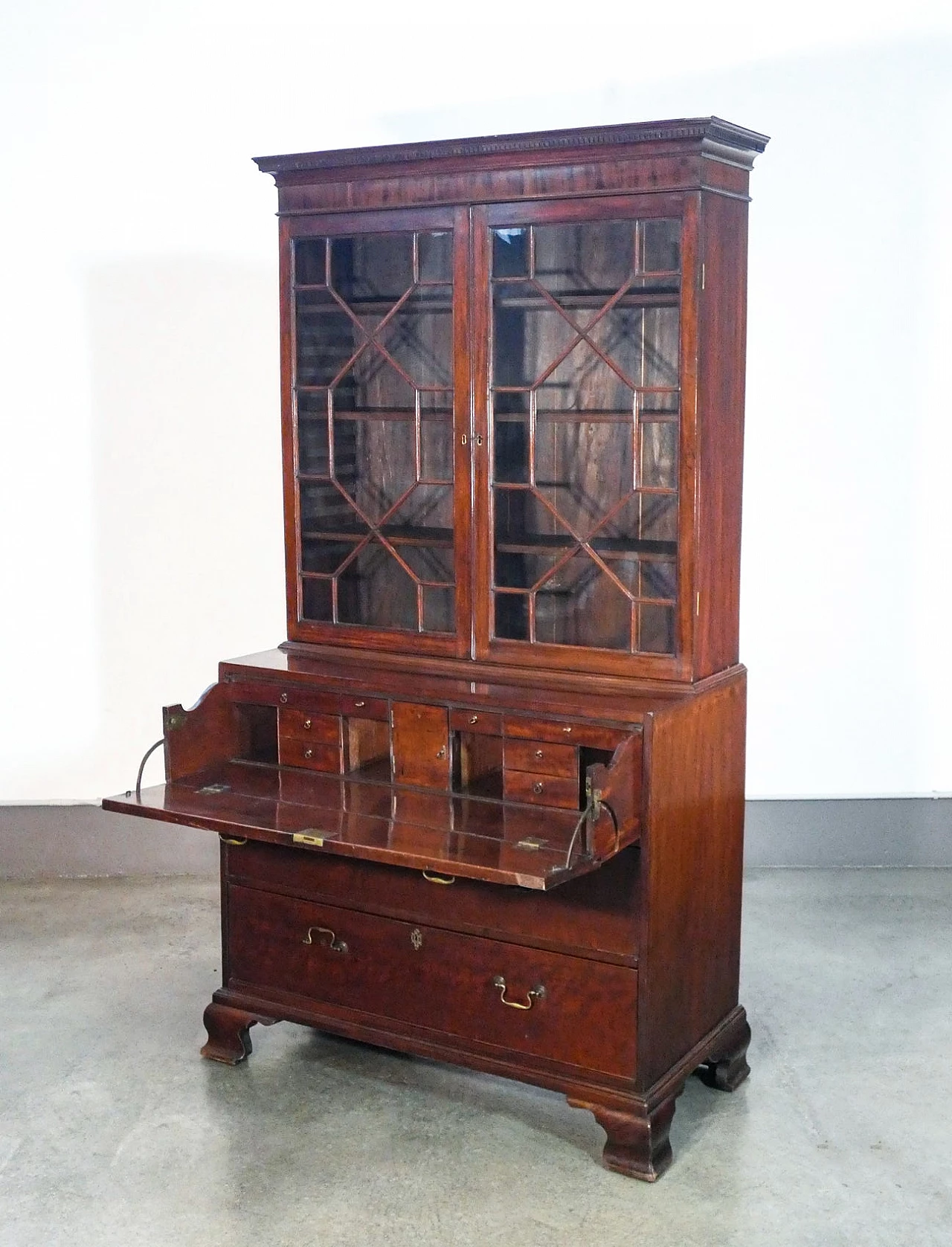 George III flap cabinet in mahogany wood, 18th century 1