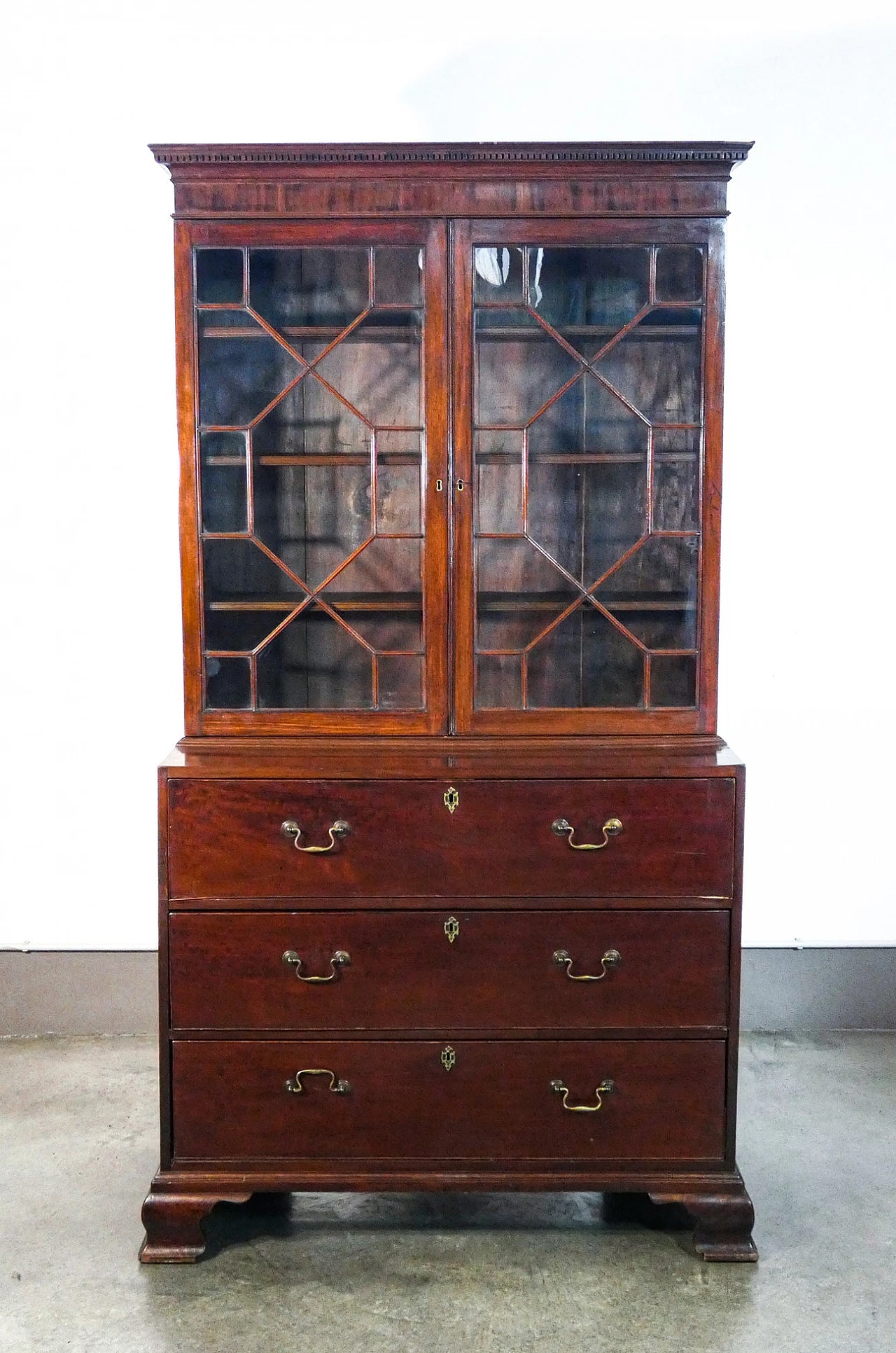 George III flap cabinet in mahogany wood, 18th century 2