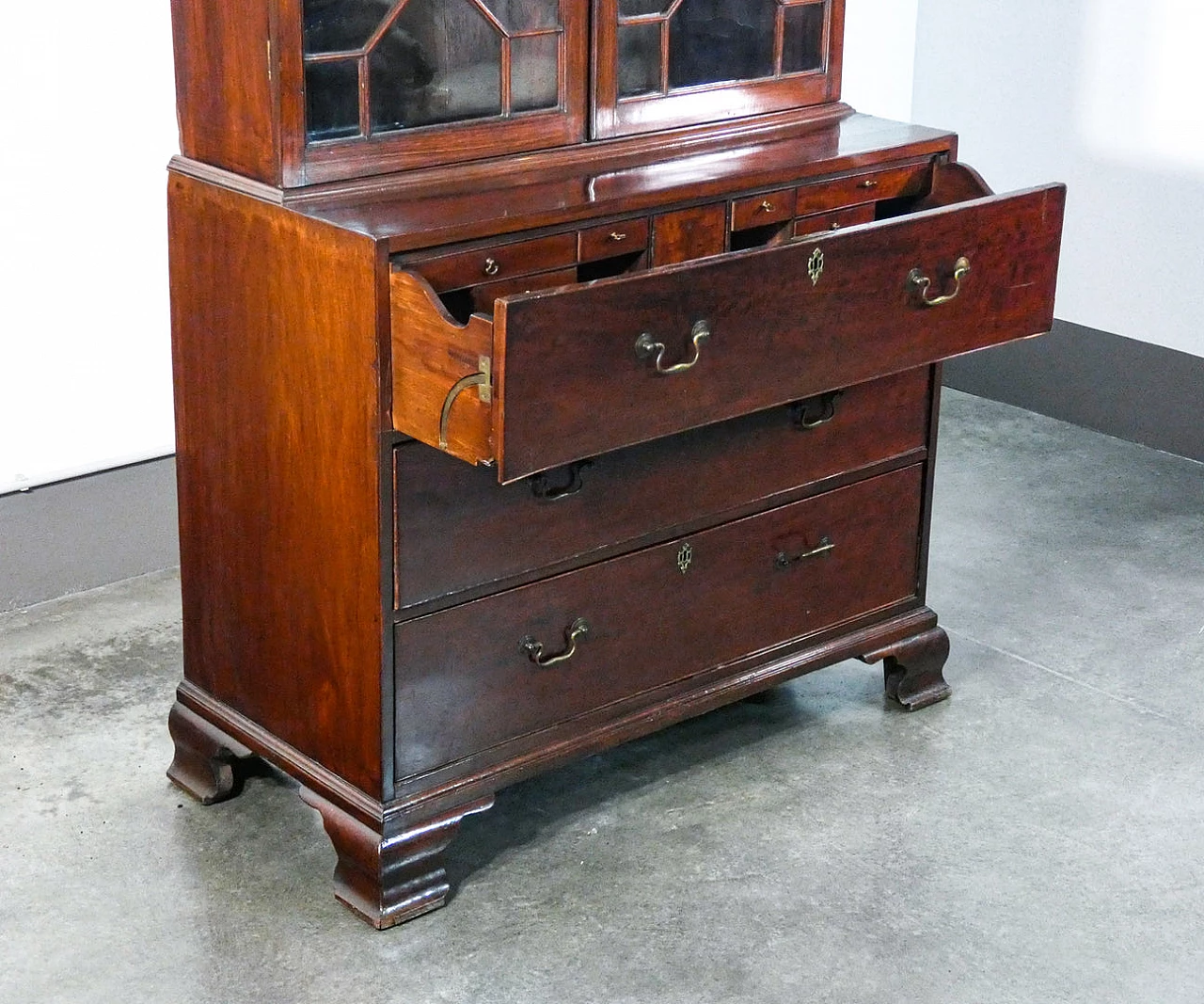 George III flap cabinet in mahogany wood, 18th century 6