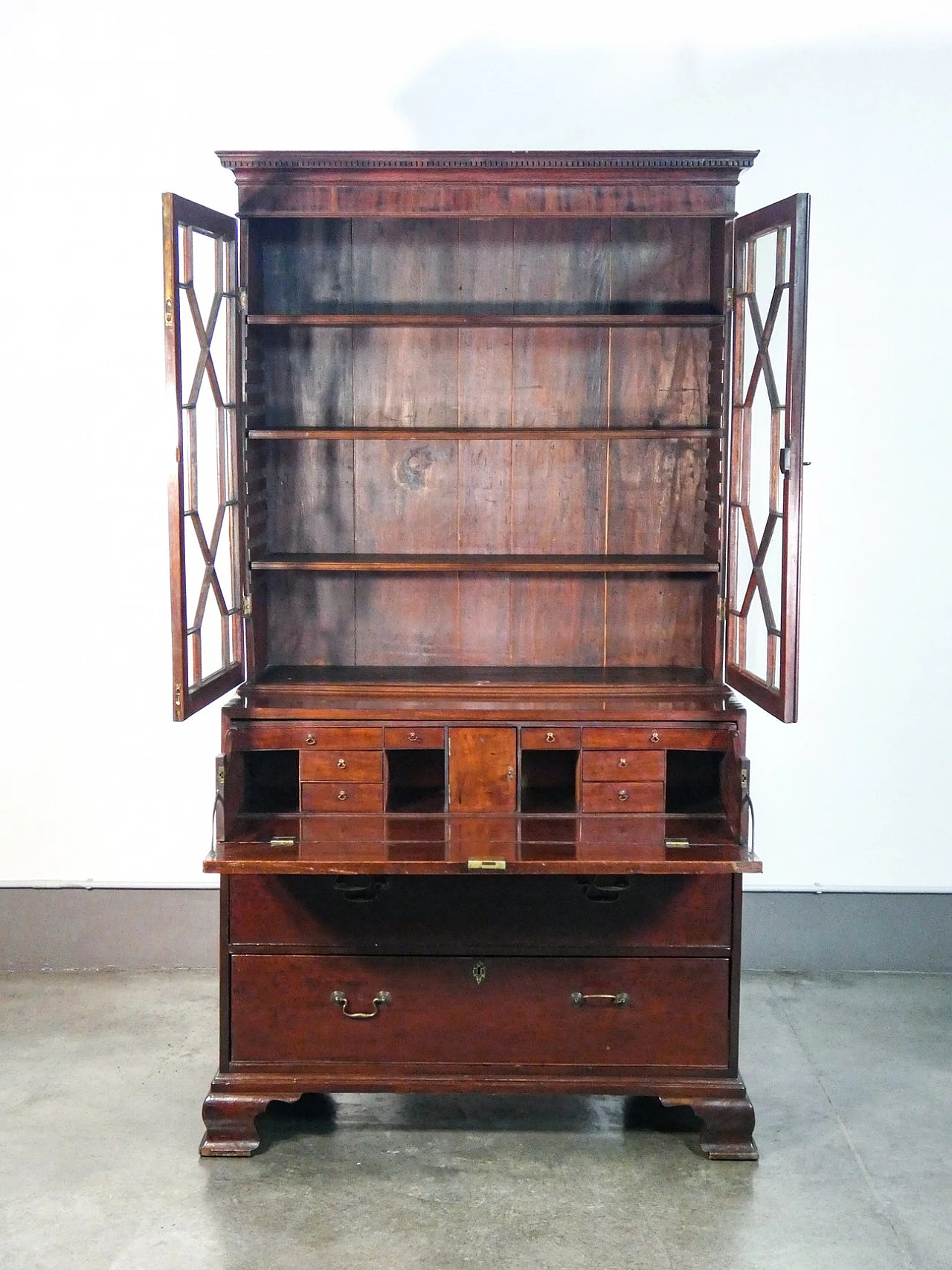 George III flap cabinet in mahogany wood, 18th century 7