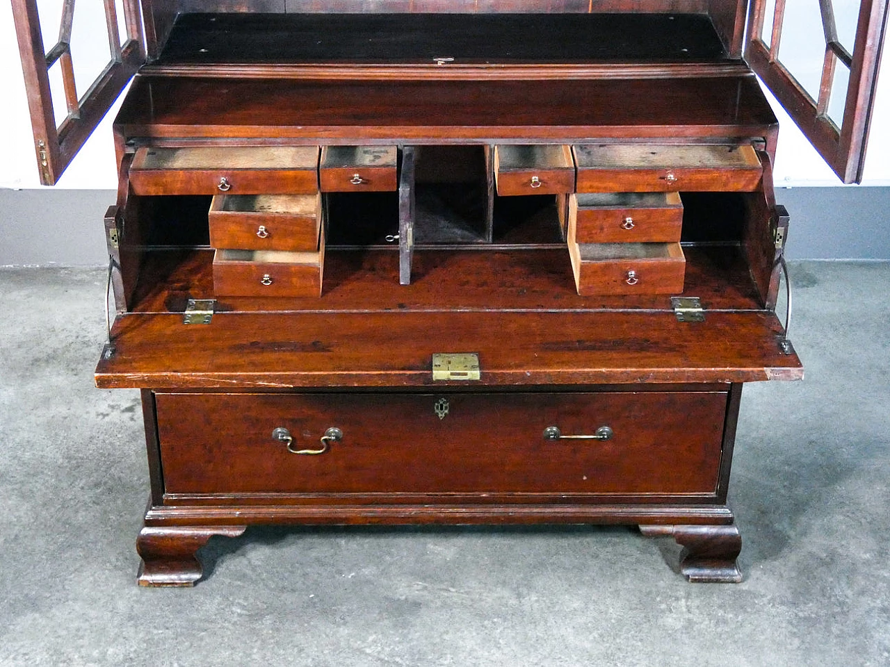 George III flap cabinet in mahogany wood, 18th century 9