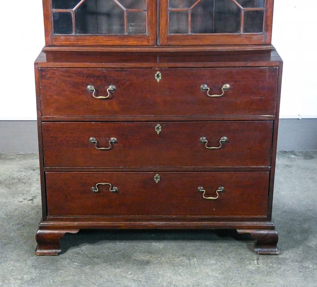 George III flap cabinet in mahogany wood, 18th century 10