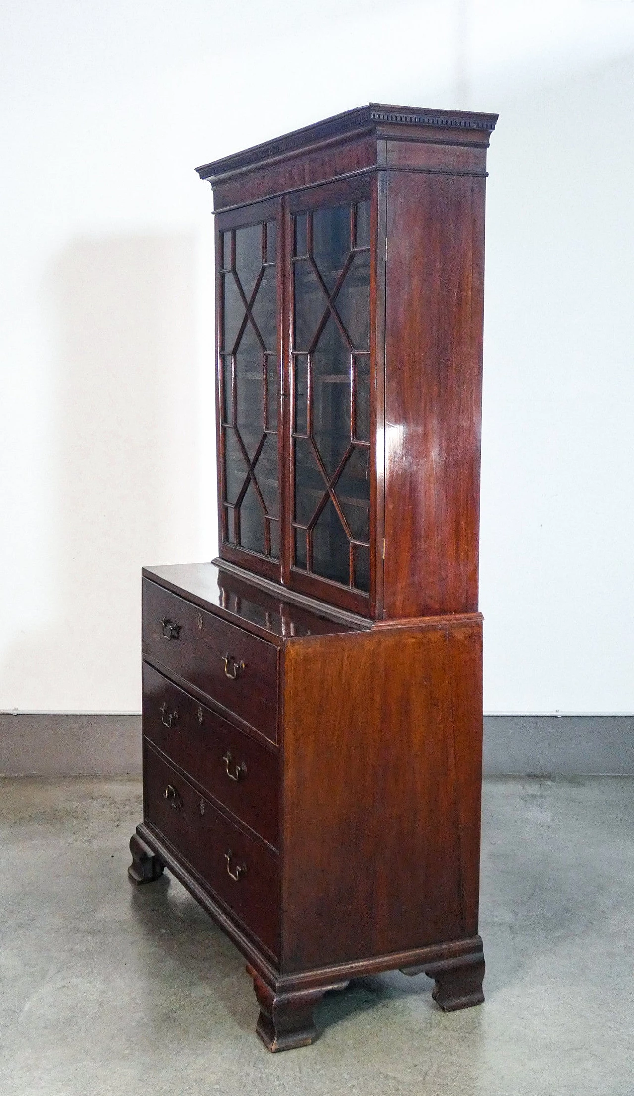 George III flap cabinet in mahogany wood, 18th century 11