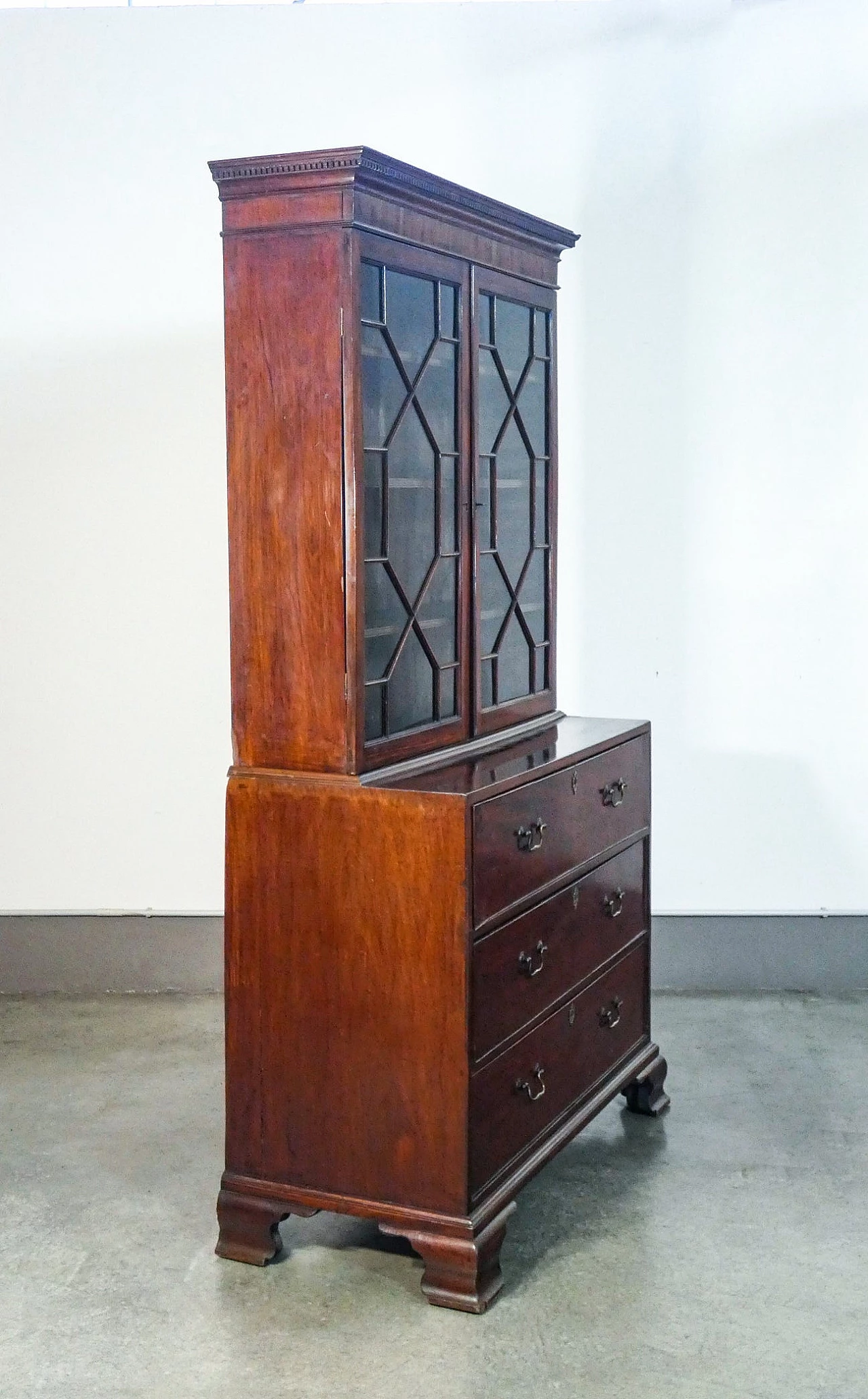 George III flap cabinet in mahogany wood, 18th century 13