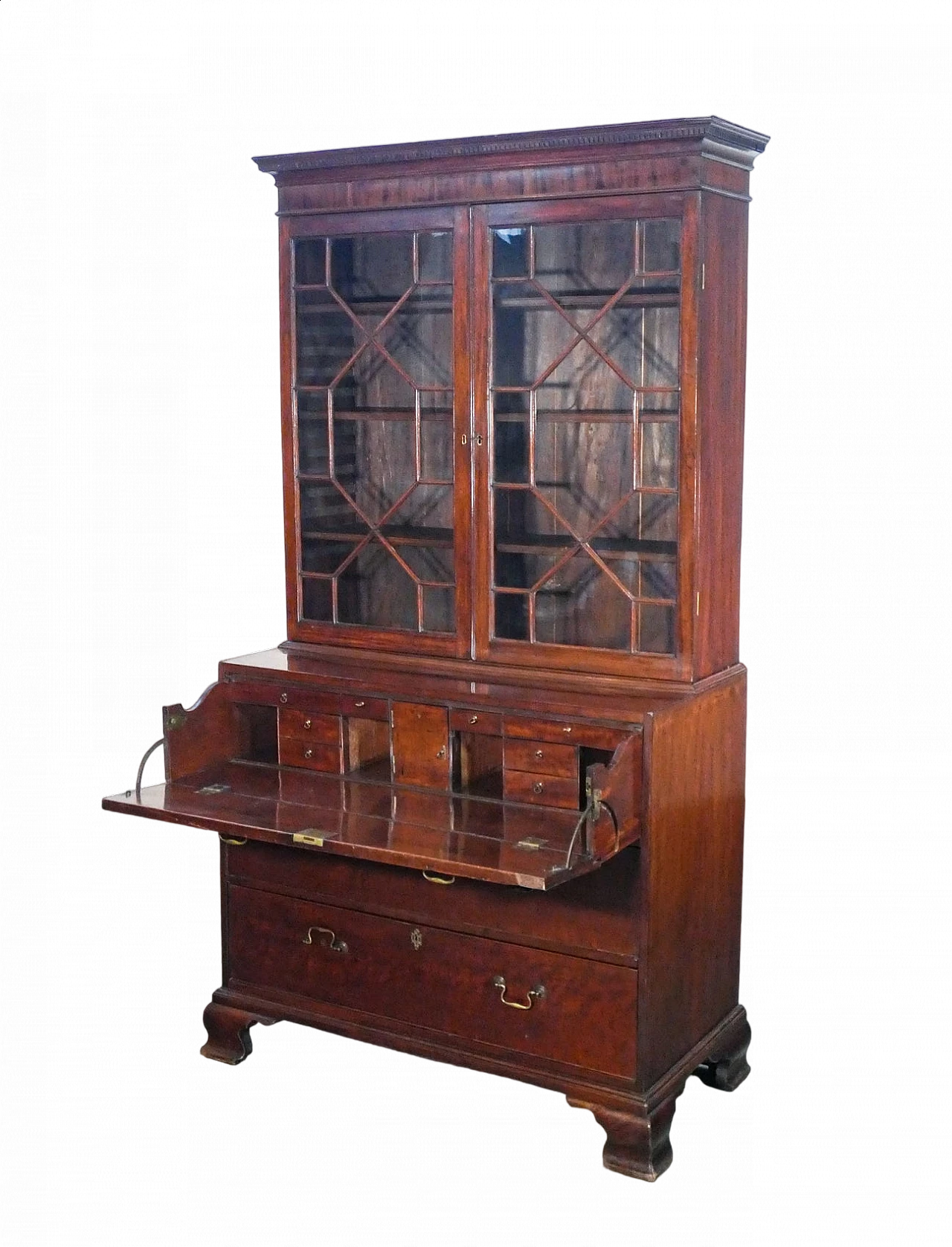 George III flap cabinet in mahogany wood, 18th century 15