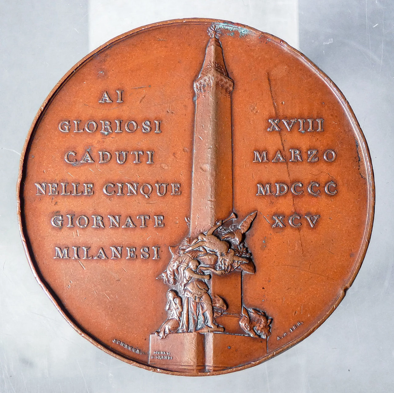 Medal for the Inauguration of the Monument to the Five Days of Milan, 1895 2
