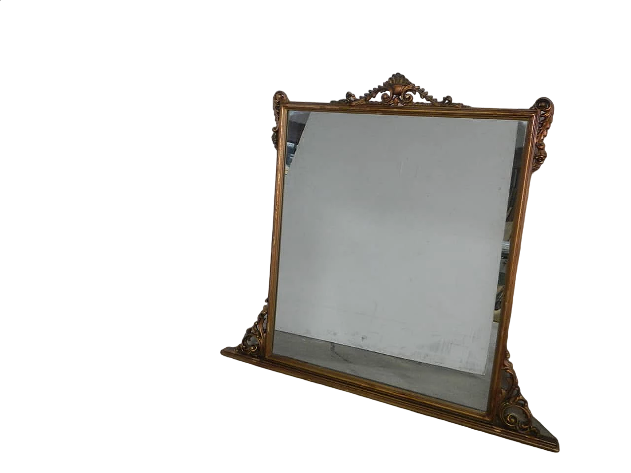 Carved and gilded fir frame mirror, 1940s 13