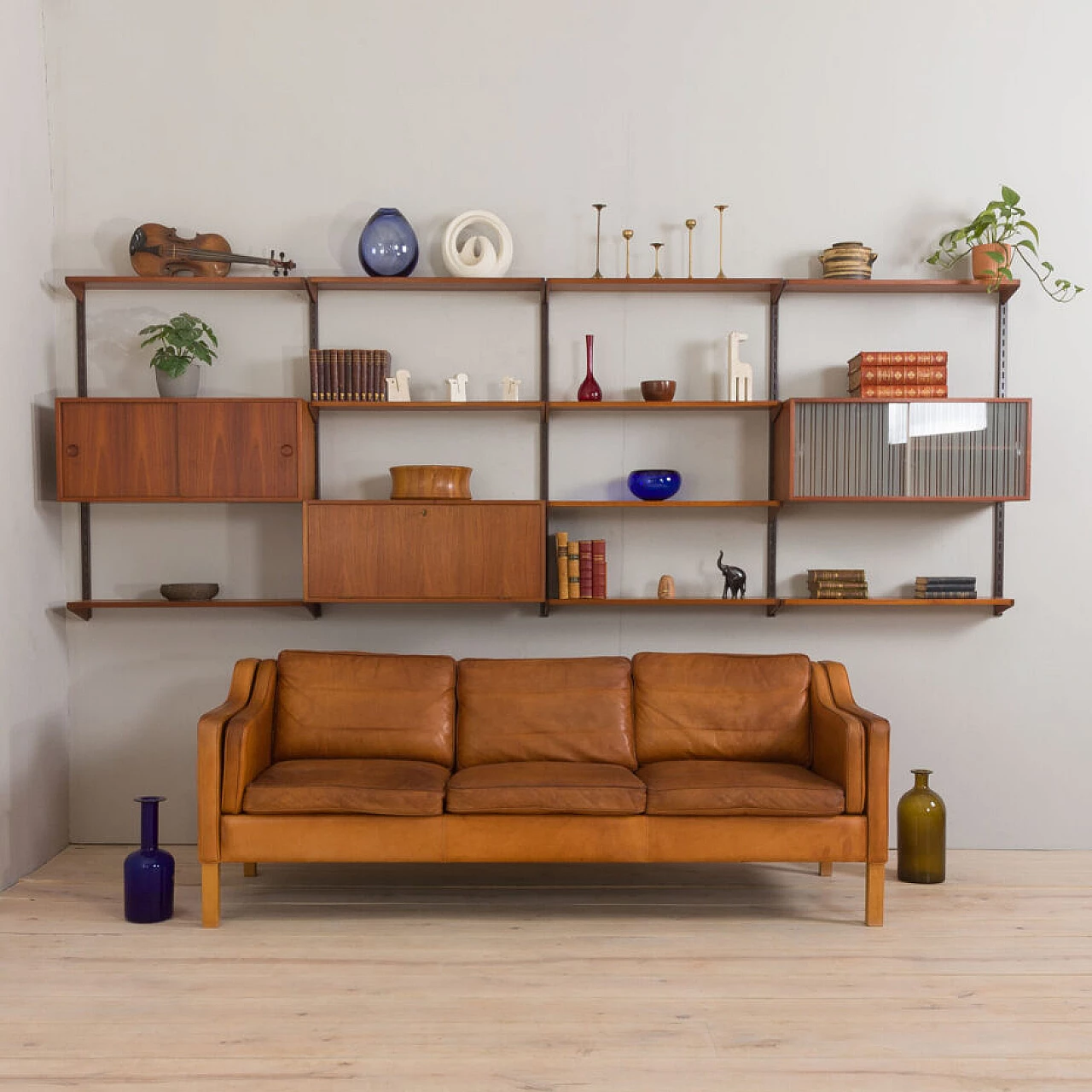 Danish modular teak bookcase by Kai Kristiansen for FM Møbler, 1960s 1