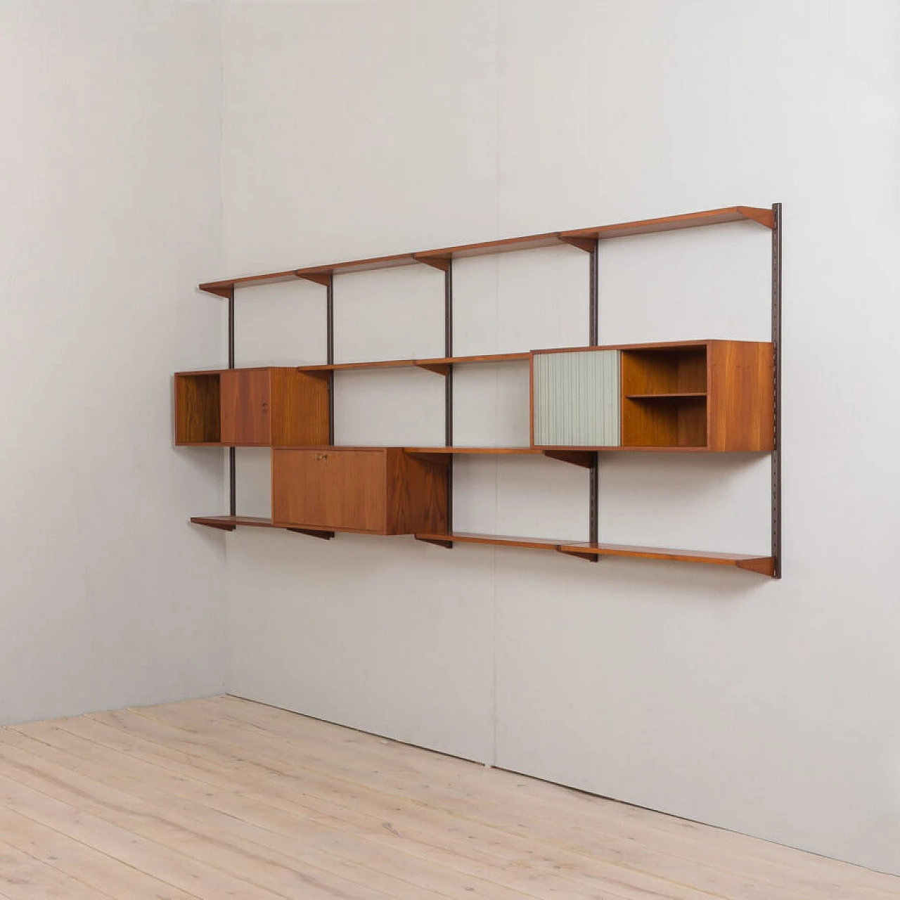 Danish modular teak bookcase by Kai Kristiansen for FM Møbler, 1960s 7