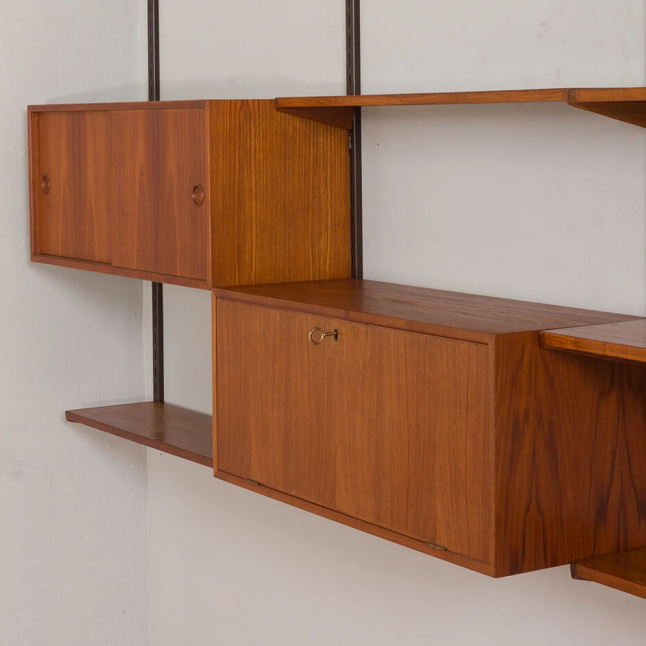 Danish modular teak bookcase by Kai Kristiansen for FM Møbler, 1960s 11