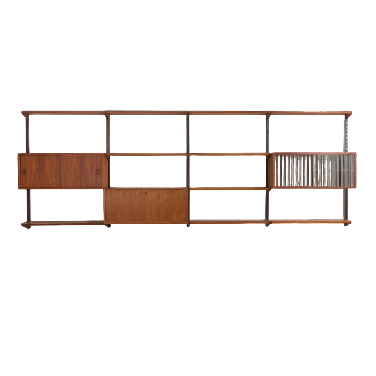 Danish modular teak bookcase by Kai Kristiansen for FM Møbler, 1960s 21