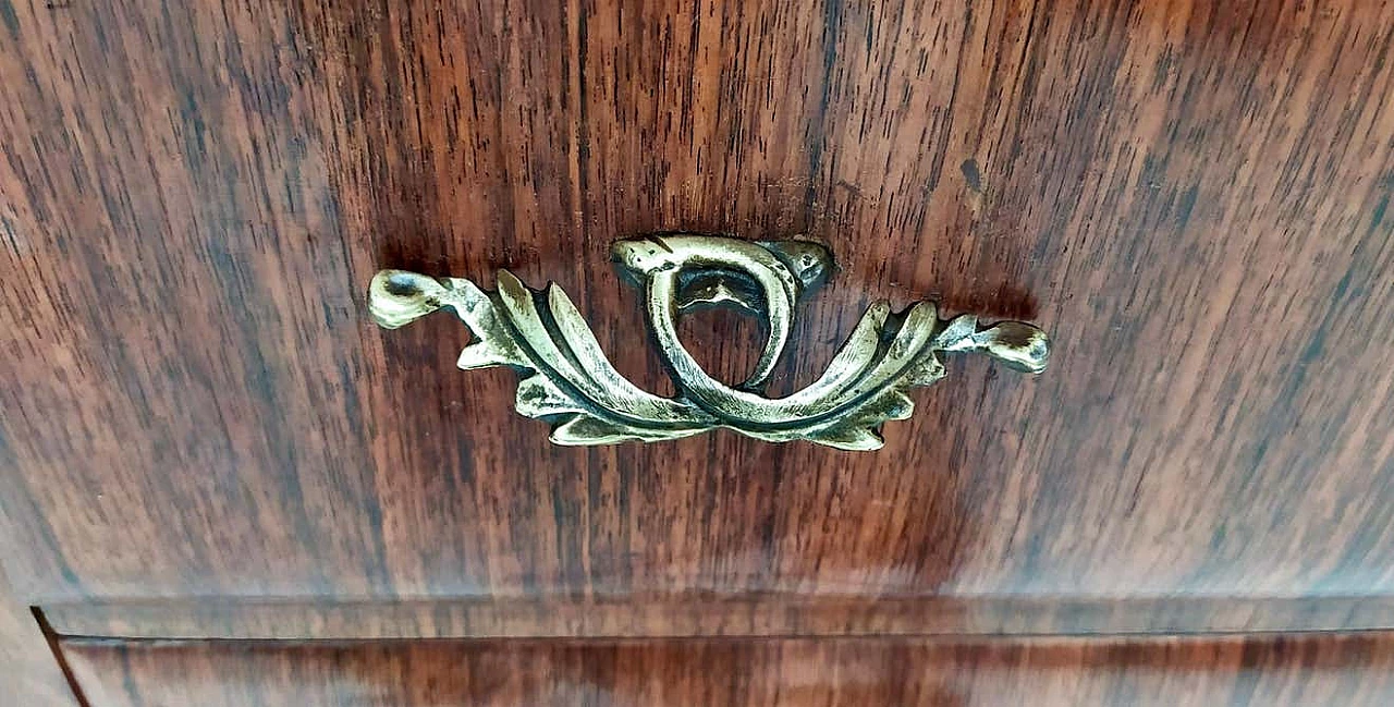 Walnut dresser with Carrara marble top for Dassi, 1950s 15