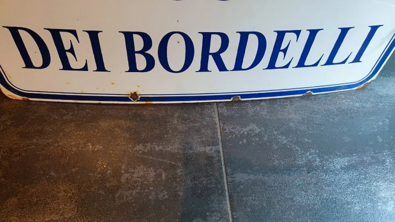 Insegna stradale in metallo smaltato, anni '30 2