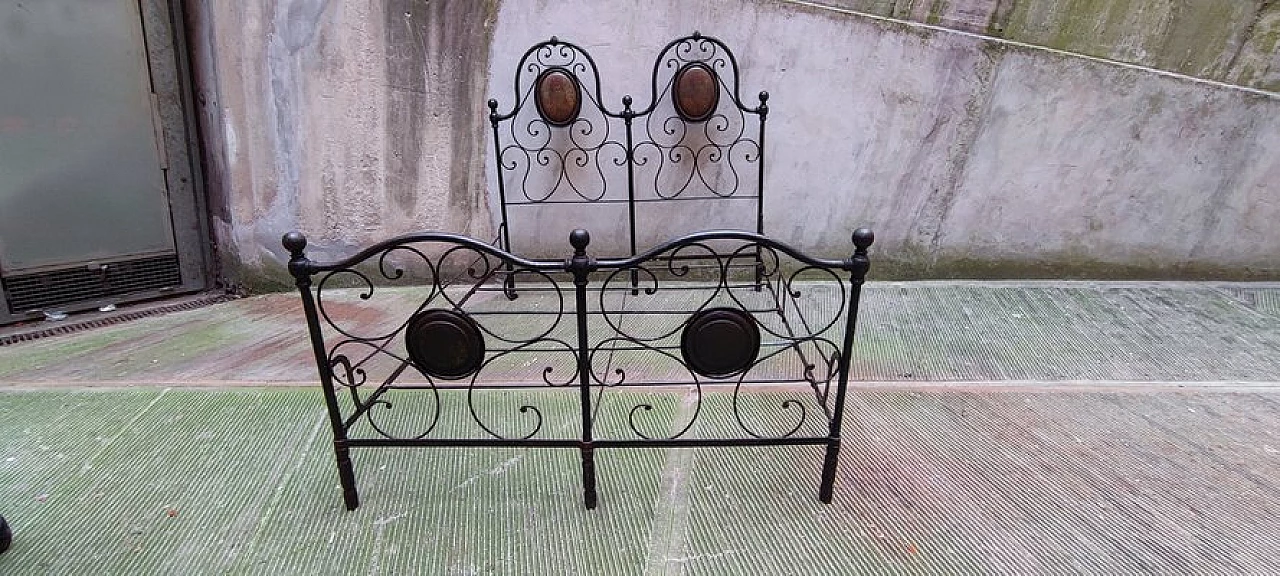 Iron double bed, early 20th century 1