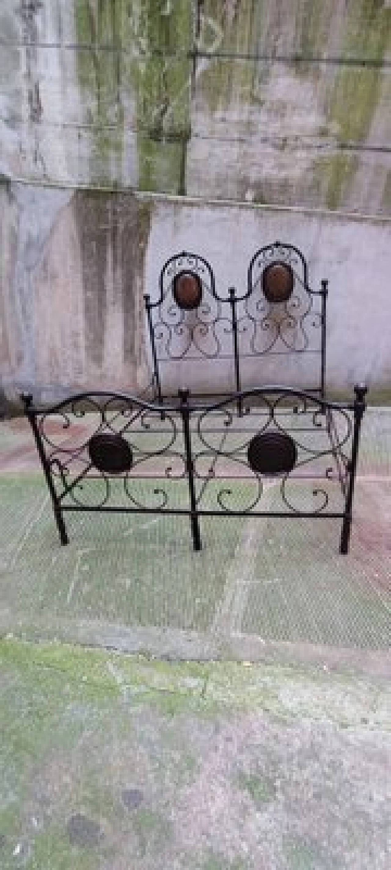 Iron double bed, early 20th century 5