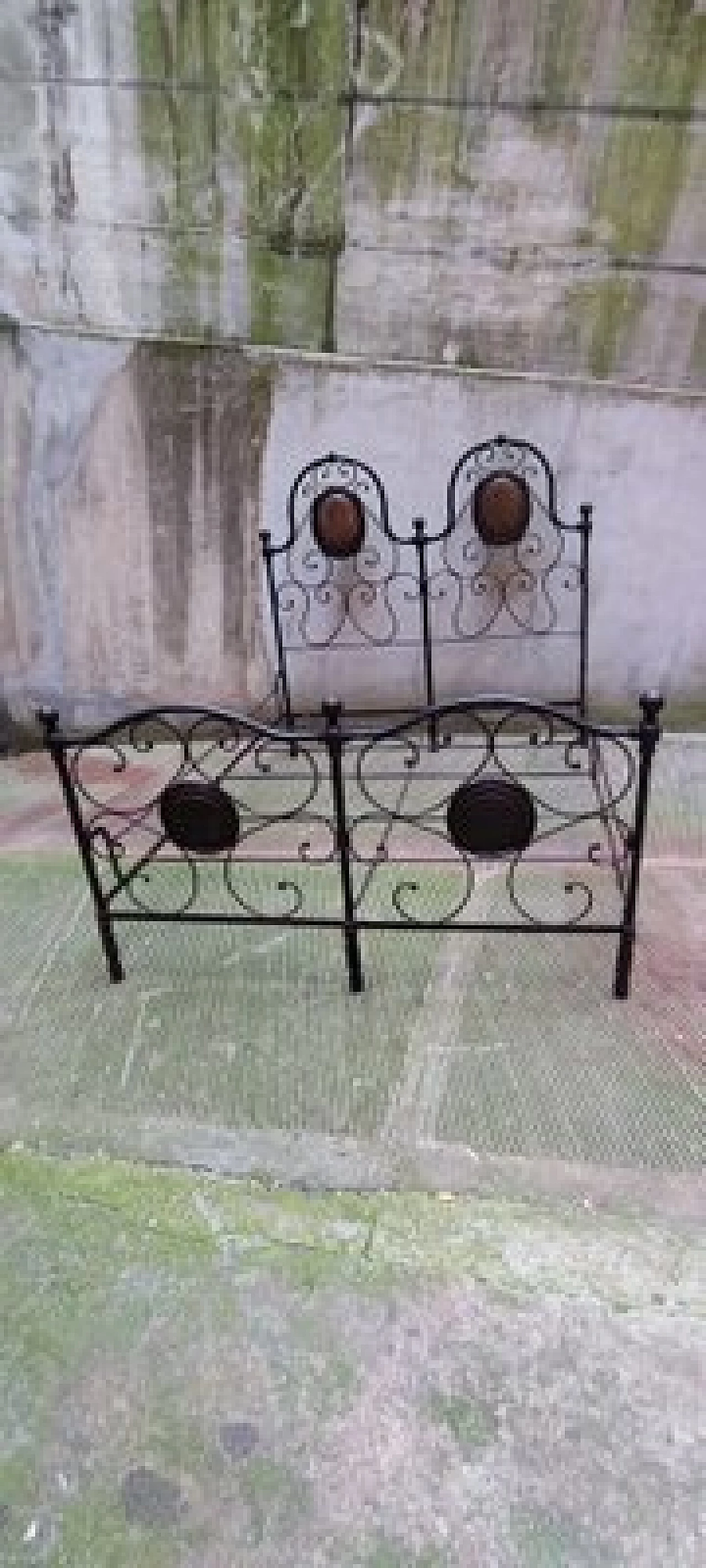 Letto matrimoniale in ferro, inizio '900 5