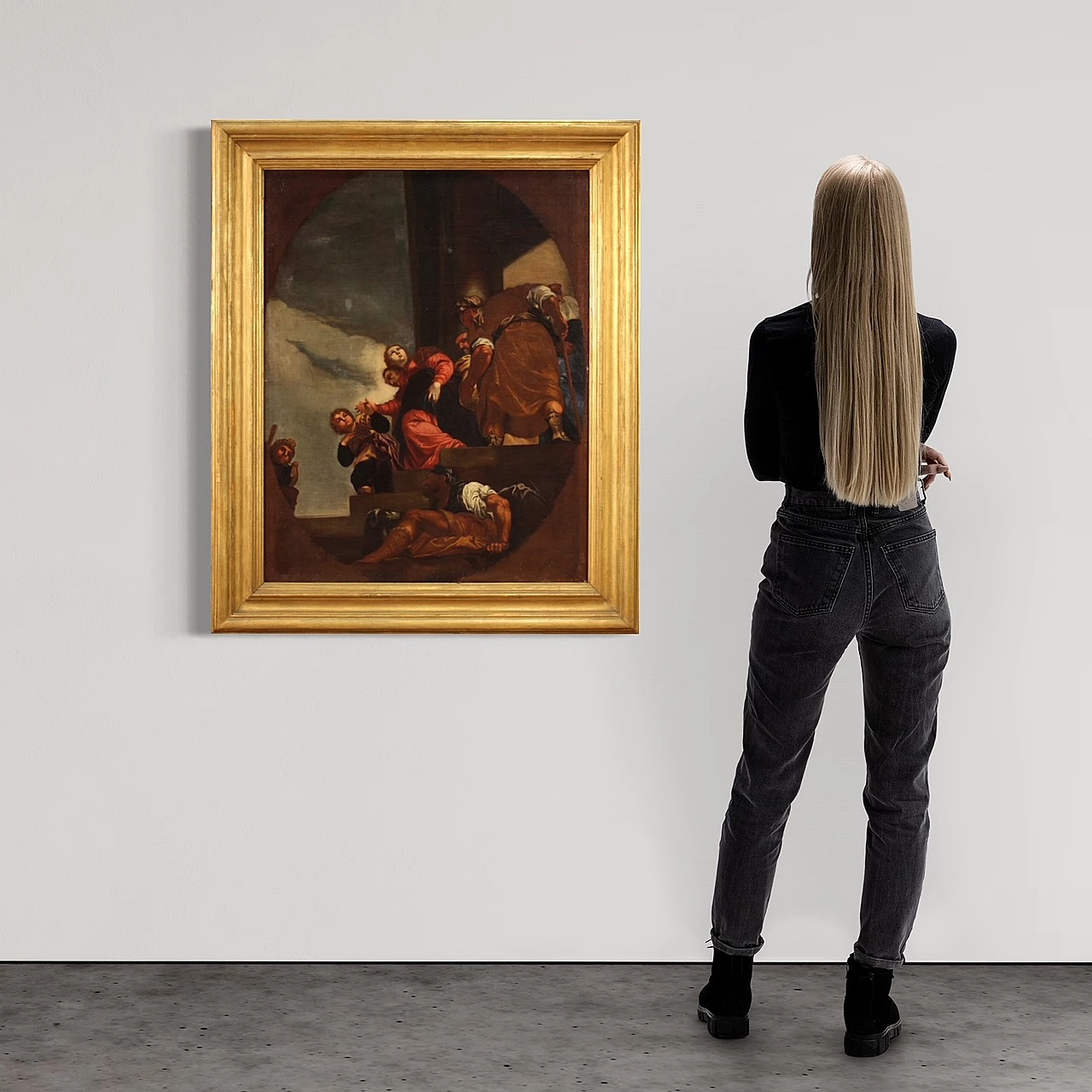 Painting of the Repudiation of Vasti, oil on canvas, 17th century 2