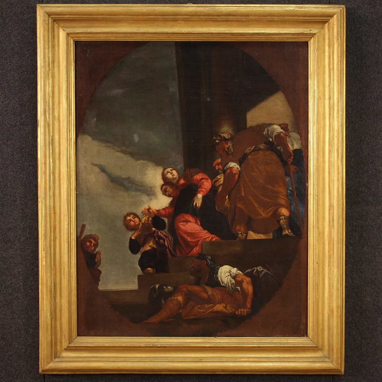 Painting of the Repudiation of Vasti, oil on canvas, 17th century 5