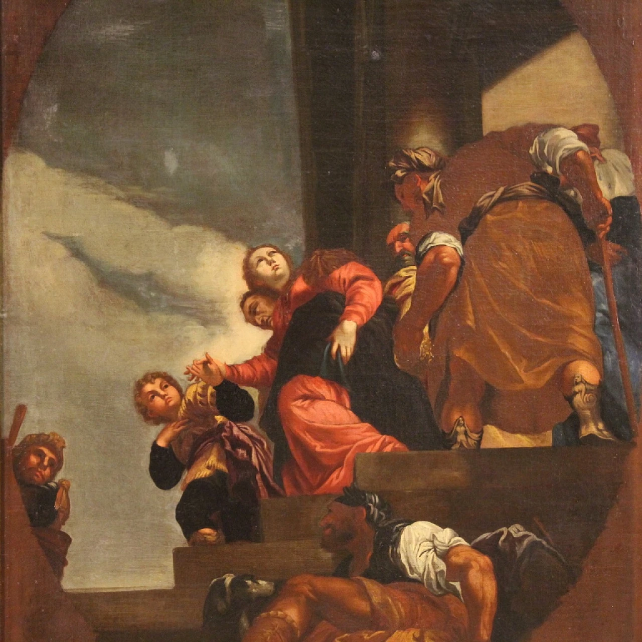 Painting of the Repudiation of Vasti, oil on canvas, 17th century 6