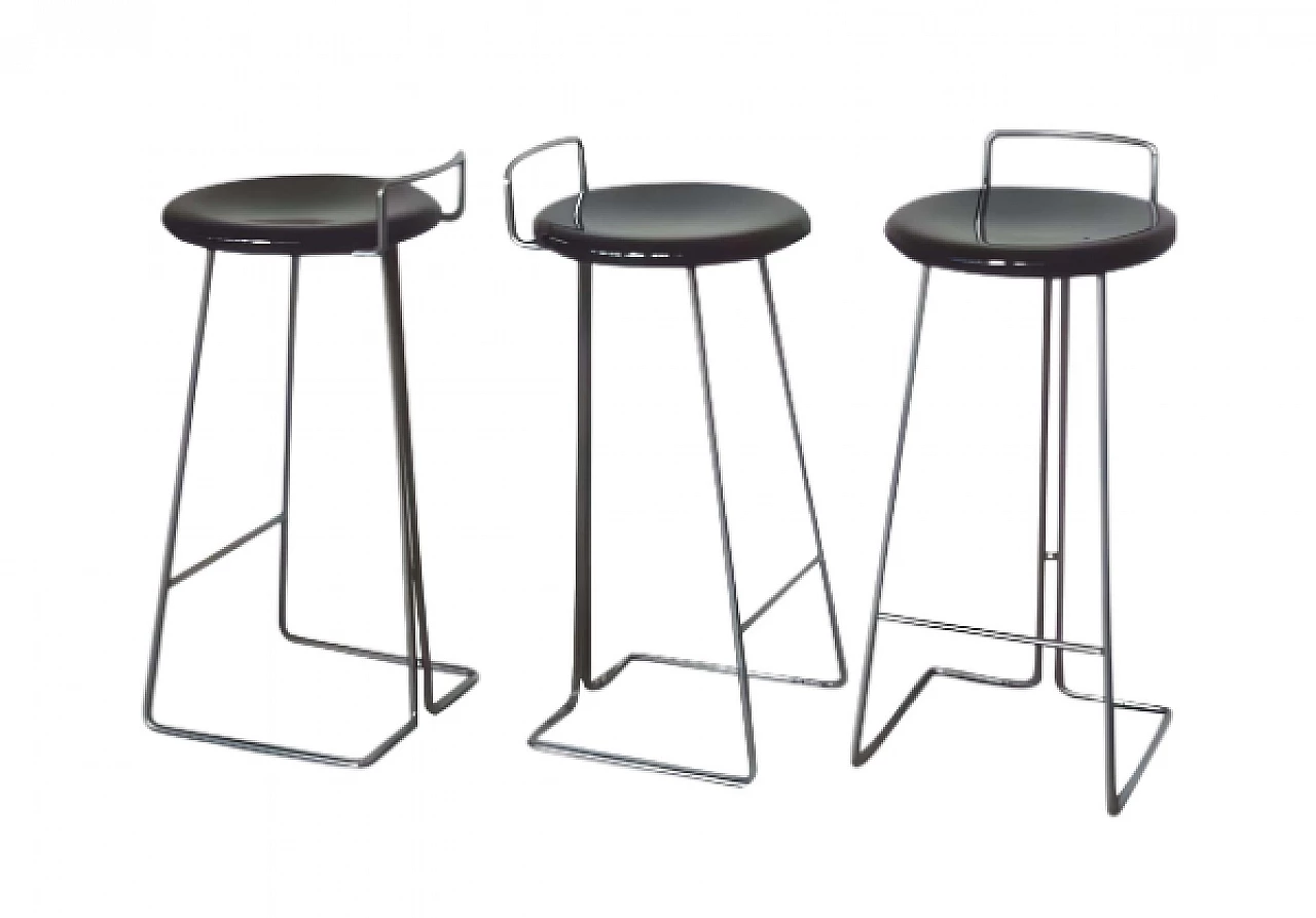 3 Metal and plastic stools by George Coslin for Dada, 1970s 1