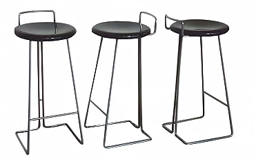3 Metal and plastic stools by George Coslin for Dada, 1970s