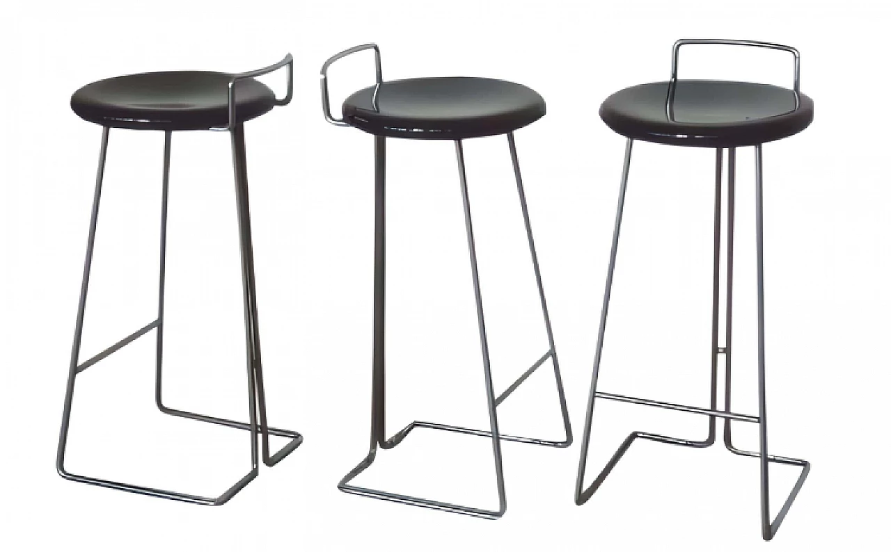 3 Metal and plastic stools by George Coslin for Dada, 1970s 4