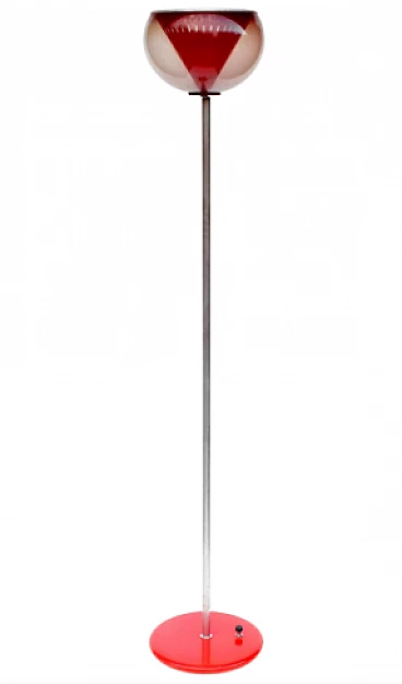 Metal and plexiglass floor lamp by Lampfer, 1960s