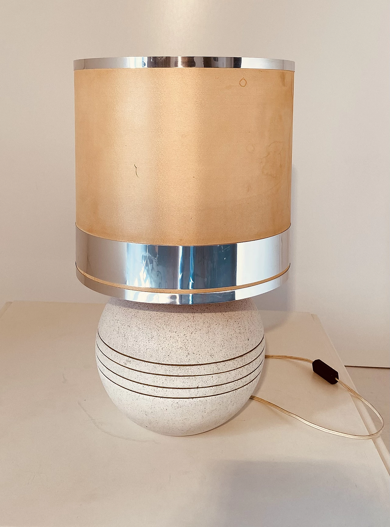 Lampada da tavolo in ceramica di Reggiani, anni '70 3