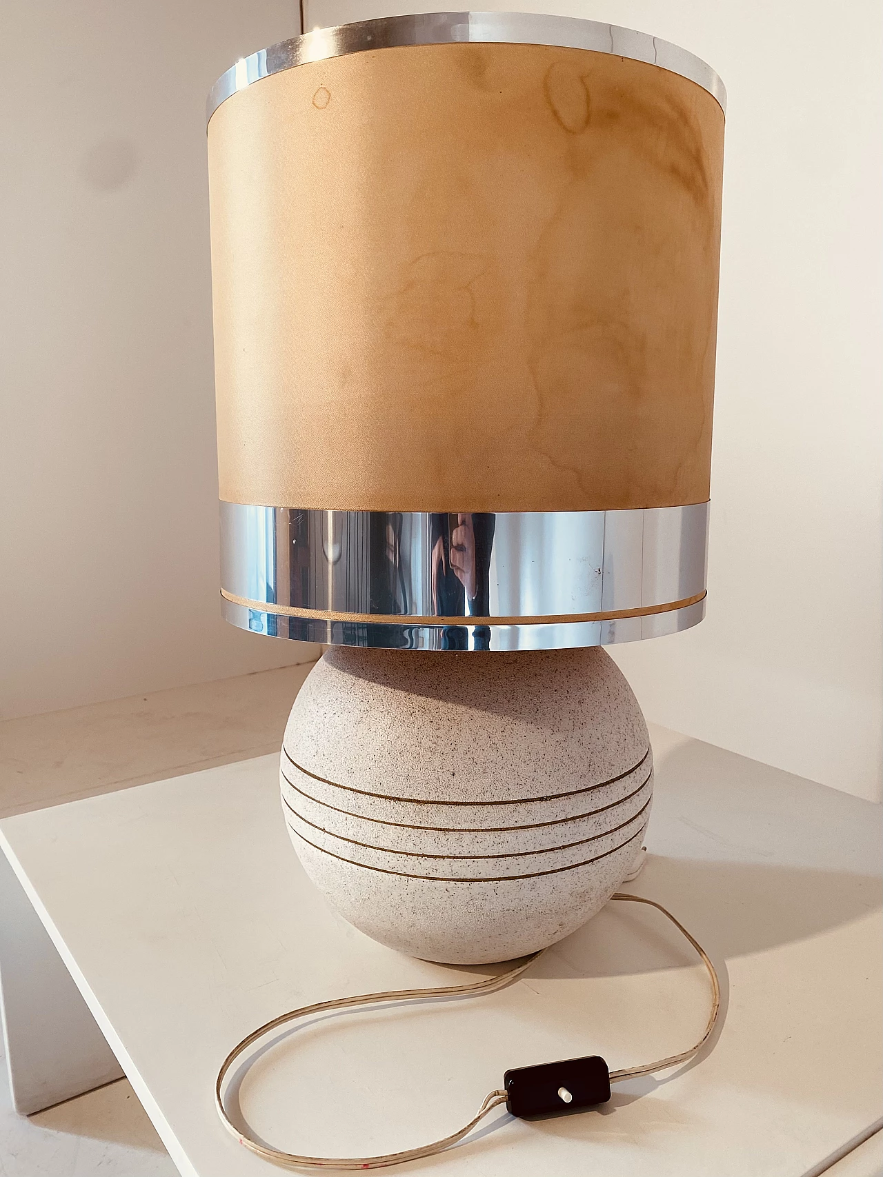 Lampada da tavolo in ceramica di Reggiani, anni '70 4