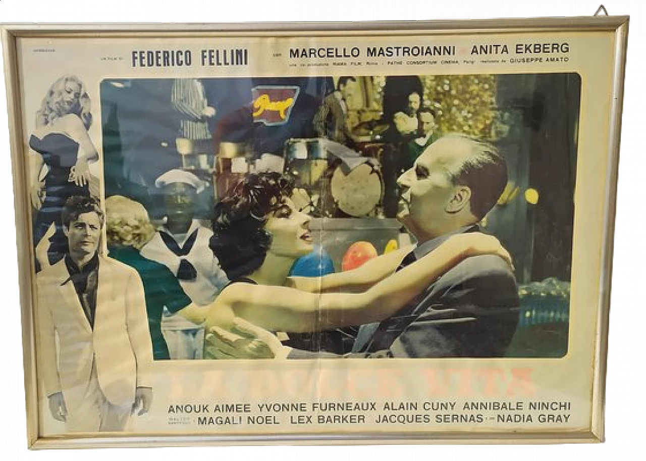Poster of Federico Fellini's film La dolce vita by Cineriz, 1960s 8