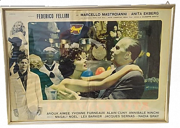 Poster of Federico Fellini's film La dolce vita by Cineriz, 1960s