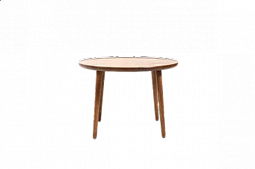Round oak coffee table by Jacob Kjær, 1950s