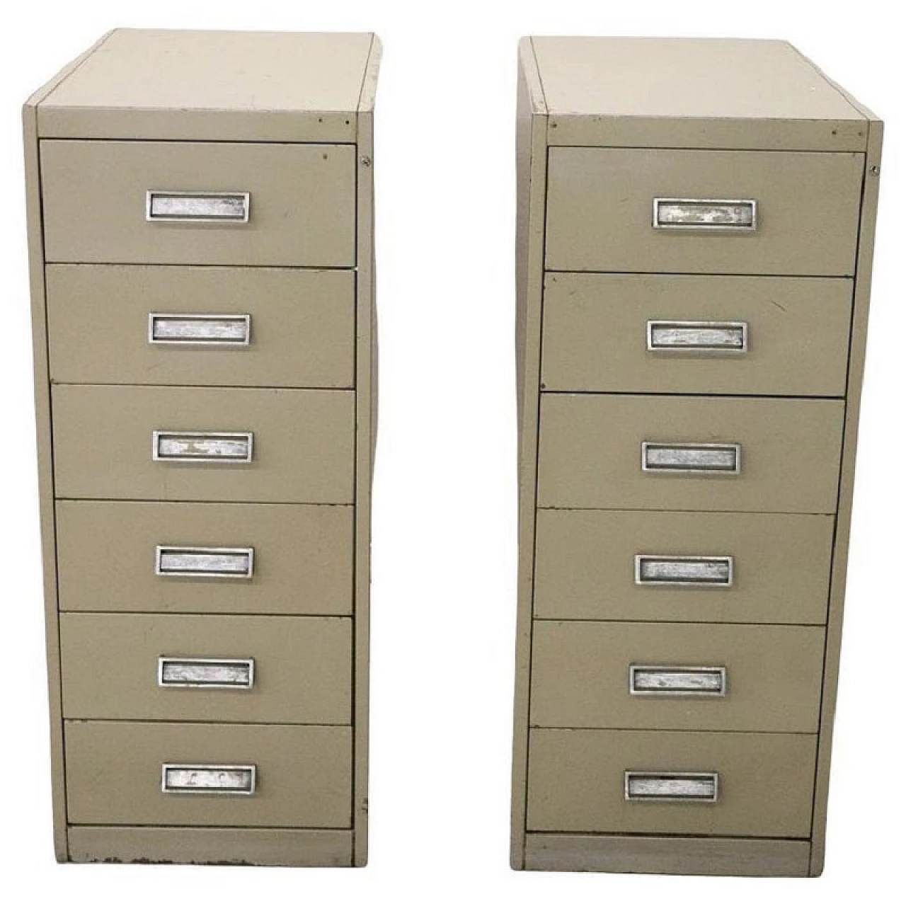 Pair of metal office dressers, 1970s 1