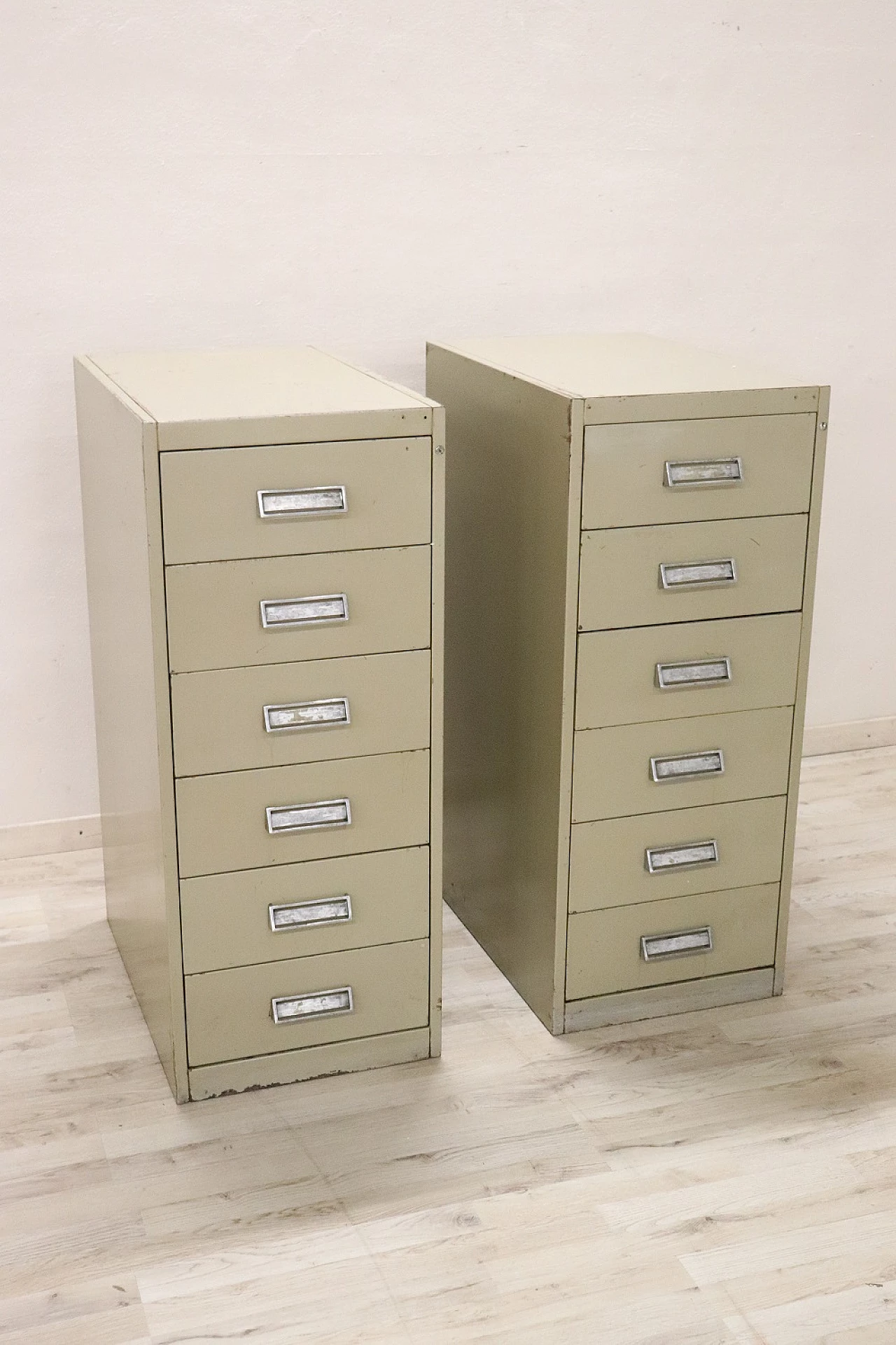 Pair of metal office dressers, 1970s 2
