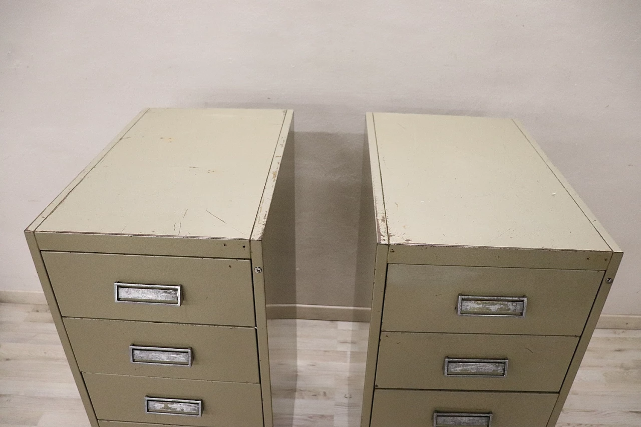 Pair of metal office dressers, 1970s 5