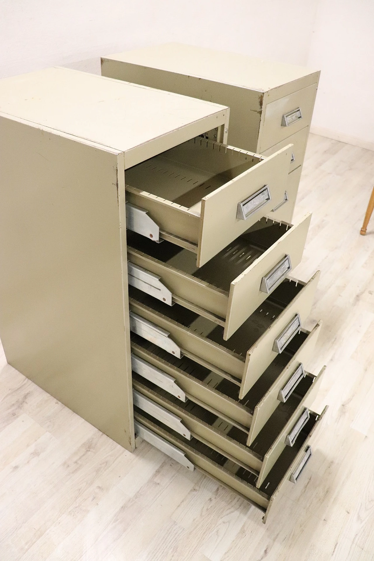 Pair of metal office dressers, 1970s 6