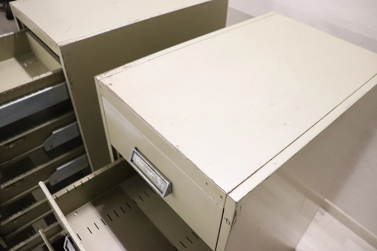 Pair of metal office dressers, 1970s 11