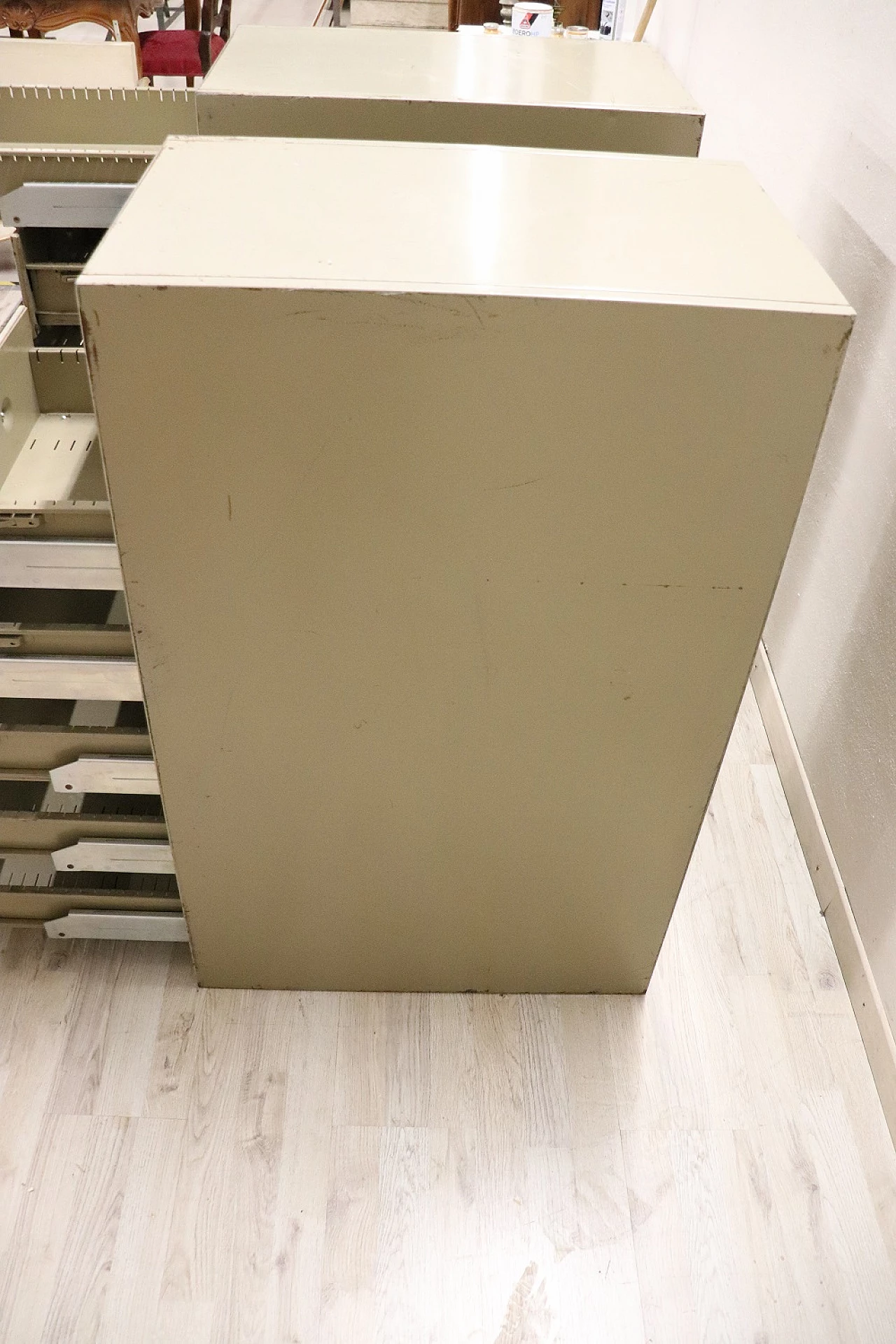 Pair of metal office dressers, 1970s 12