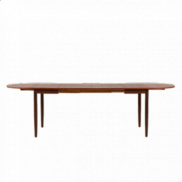 Folding rosewood extension table in the style of Arne Vodder, 1960s