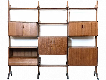 Three-bay bookcase by Vittorio Dassi, 1960s