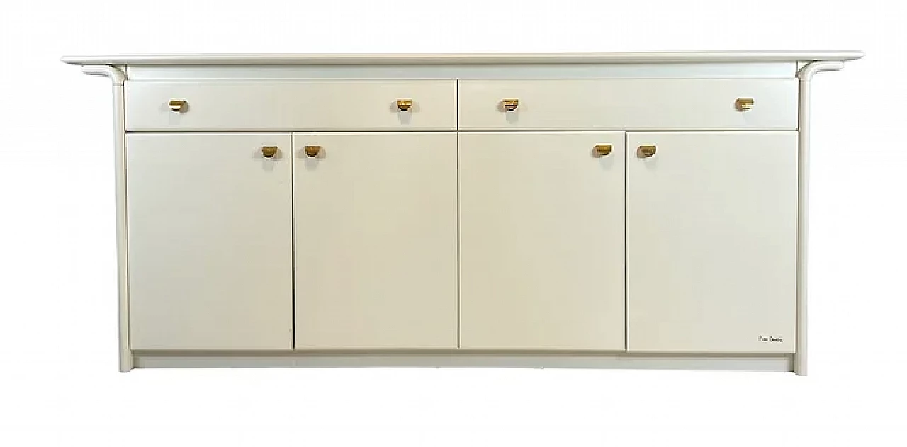 White lacquered wooden sideboard by Pierre Cardin, 1980s 3