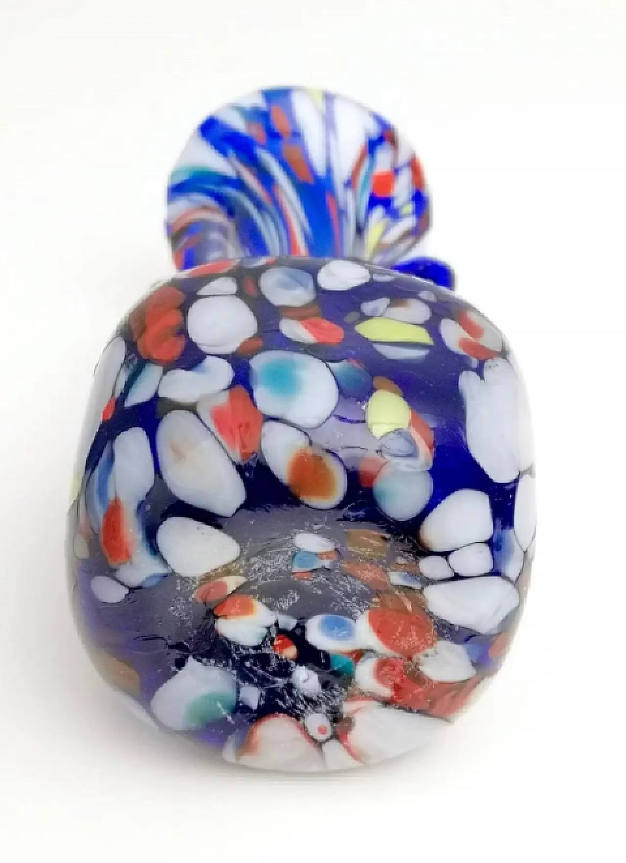 Vaso in vetro di Murano blu di Toso, anni '30 5