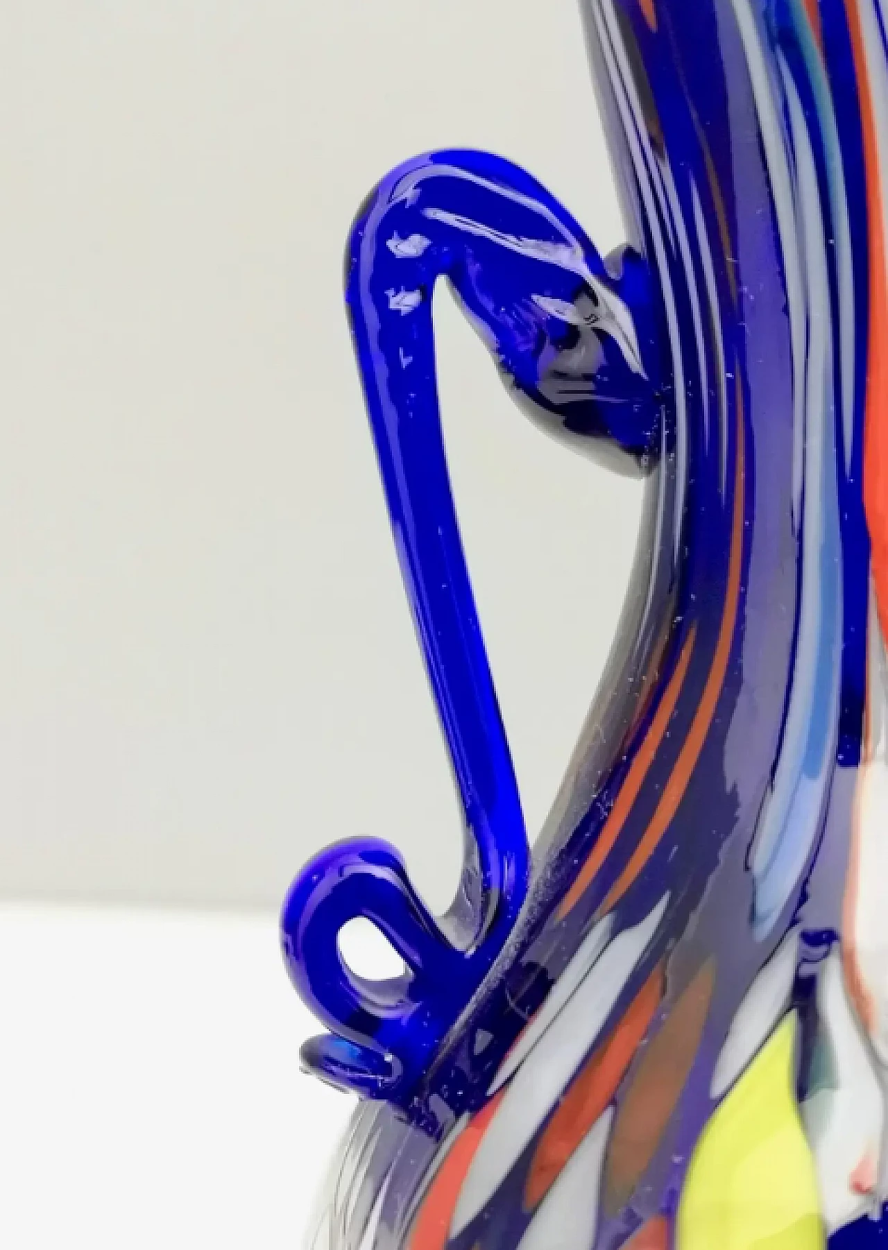 Vaso in vetro di Murano blu di Toso, anni '30 6