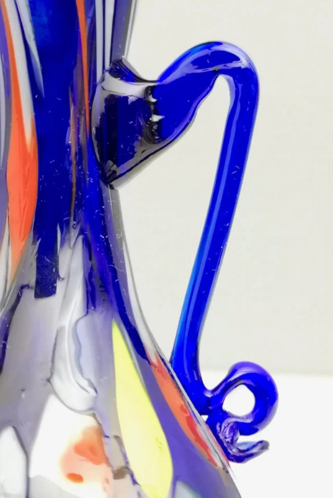 Vaso in vetro di Murano blu di Toso, anni '30 7